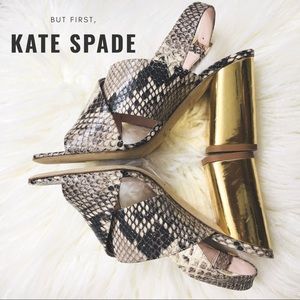 NWOB Kate Spade Christopher Snake Embossed Sandal